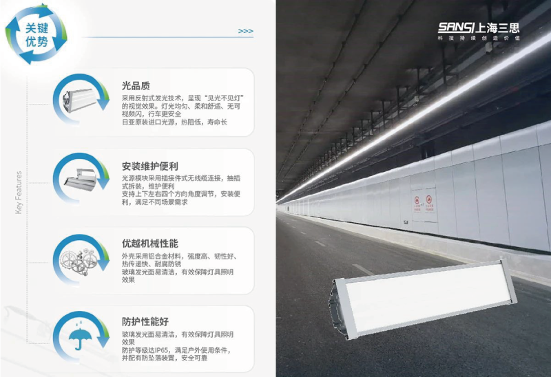 反射式發(fā)光技術燈具在隧道照明中的應用優(yōu)勢顯著